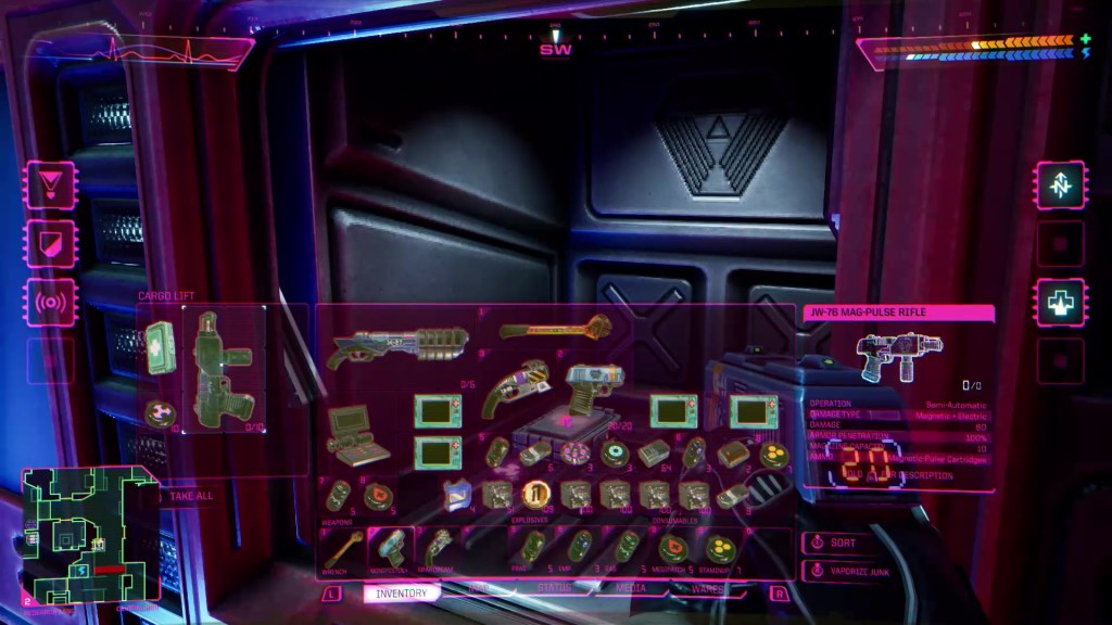 System Shock Switch Research Cargo Lift