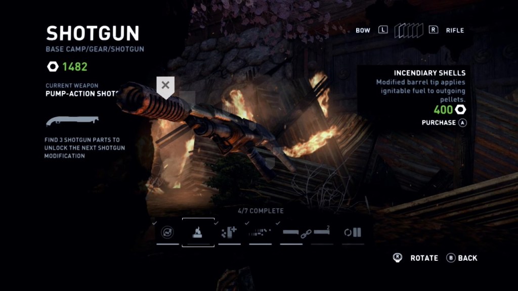 Tomb Raider: Definitive Edition Nintendo Switch Shotgun Upgrades